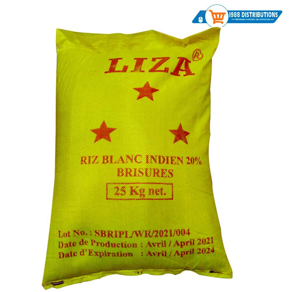 RIZ LIZA BLANC INDIEN 20% BRISURE 25kg - 1988 Distribution